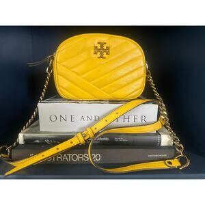 Tory Burch Kira Chevron Small Camera Bag Limone Yellow